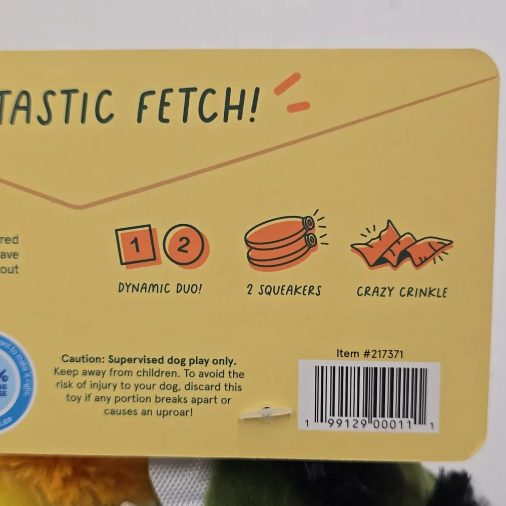 Bark Plush Dog Toy Pride‎ & Prey-Judice Sizw Small 0-20 Pounds NWT
